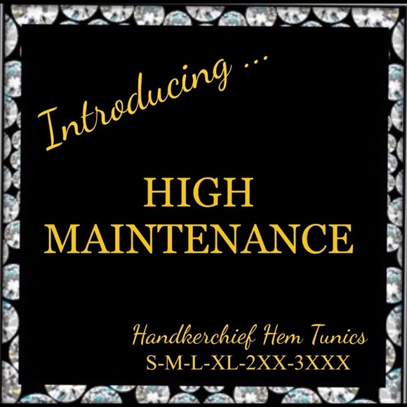 Black Tunic Embellished 💥“High Maintenance”💥 - Picture 3 of 6